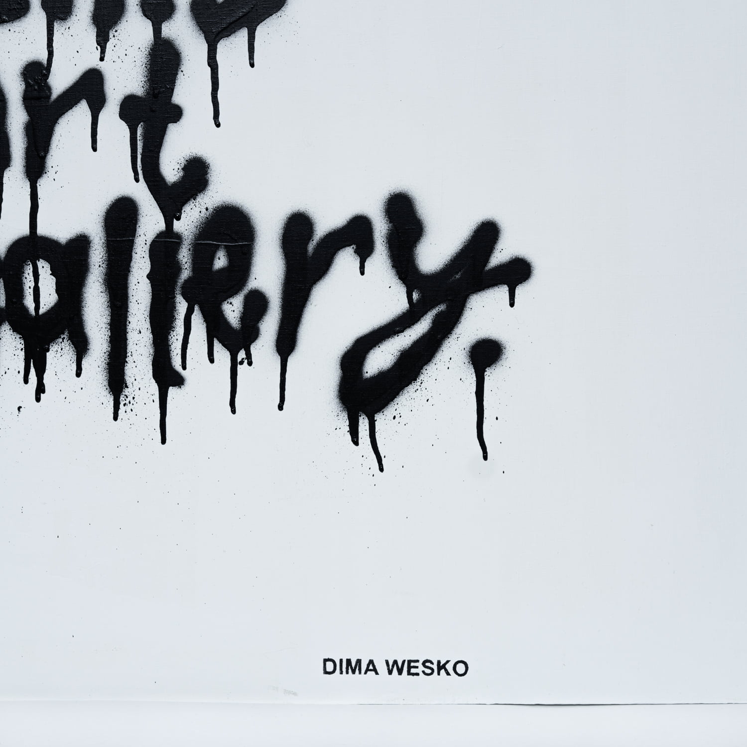 I hate this art gallery street art painting by Dima Wesko, view 3
