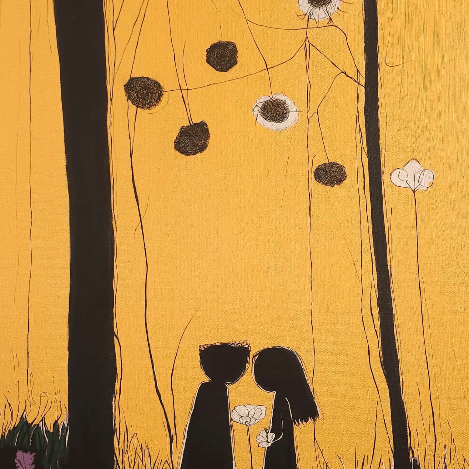 In the forest street art painting by Exgyryd, view 3