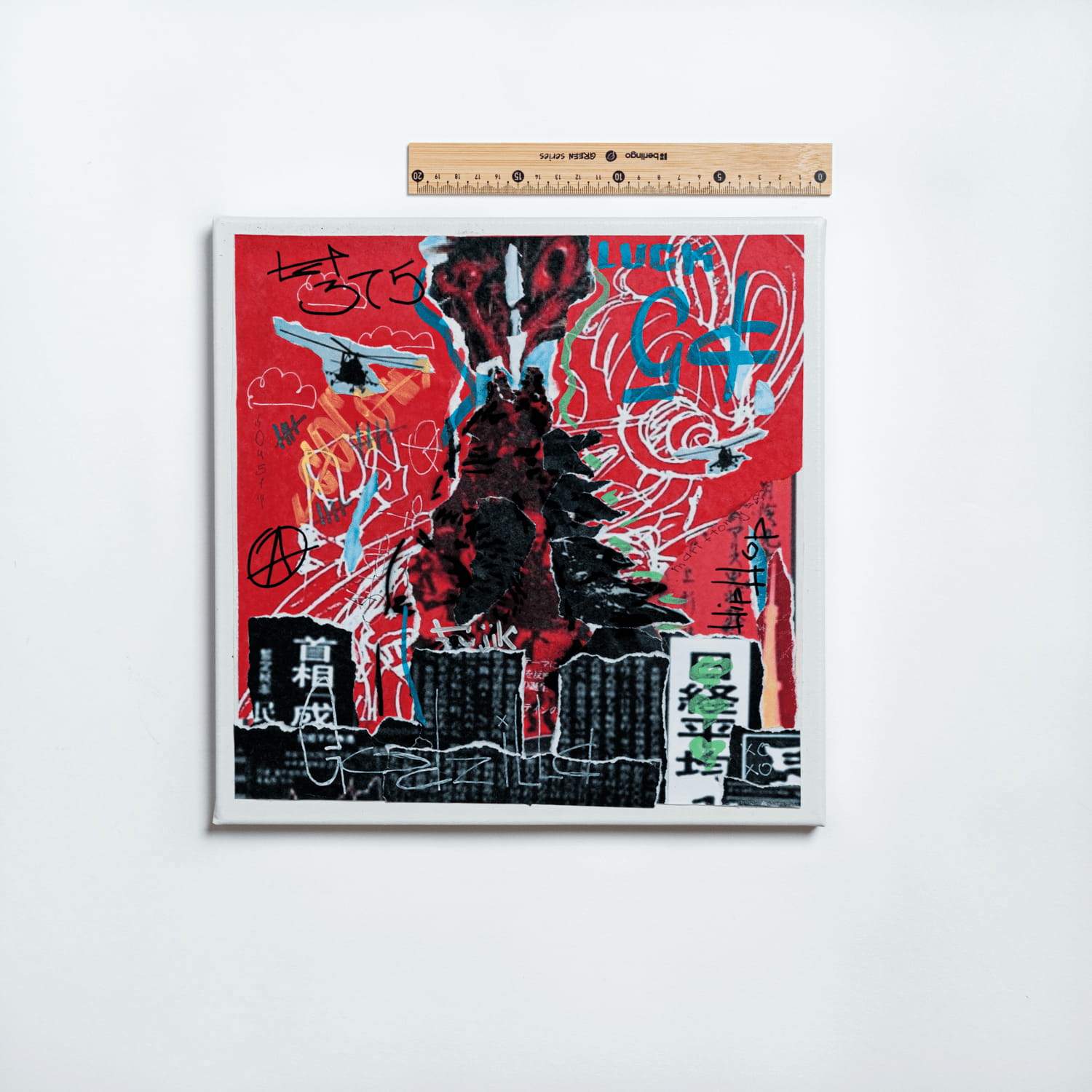 Streetzilla street art painting by LUCK, view 3