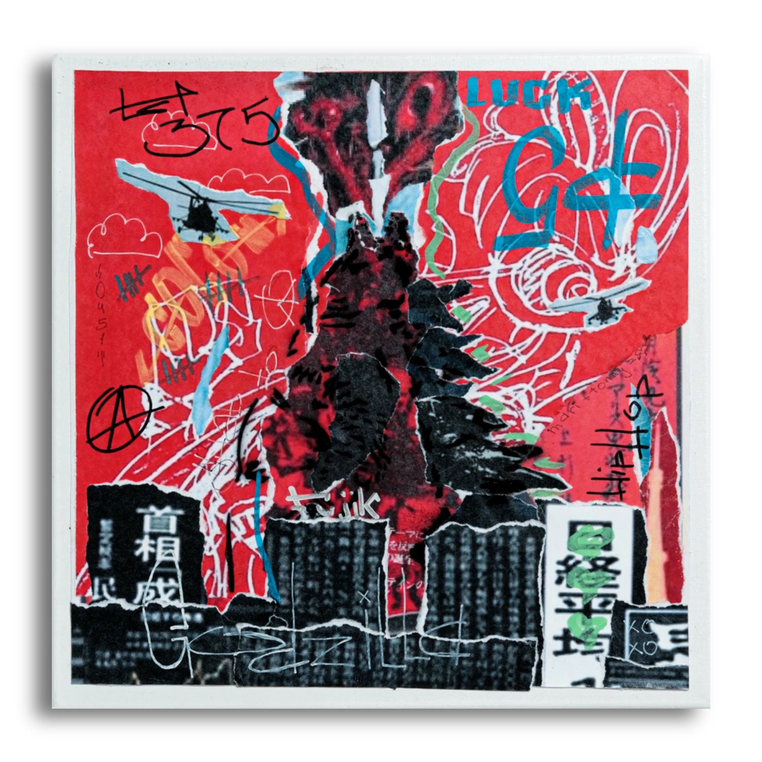 Streetzilla street art painting by LUCK, view 1