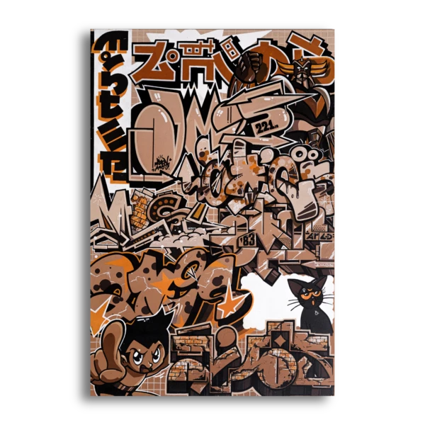 Coffee with Milk street art painting by Mstr.Amos