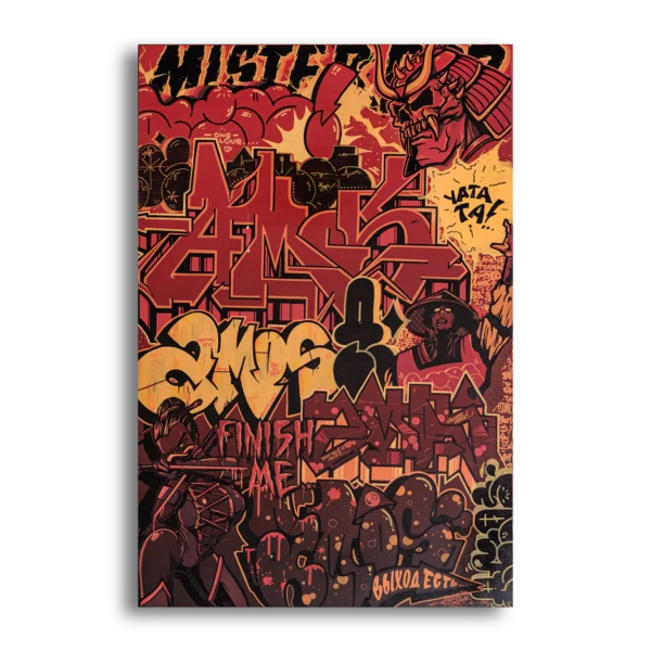 The Gaza strip street art painting by Mstr.Amos