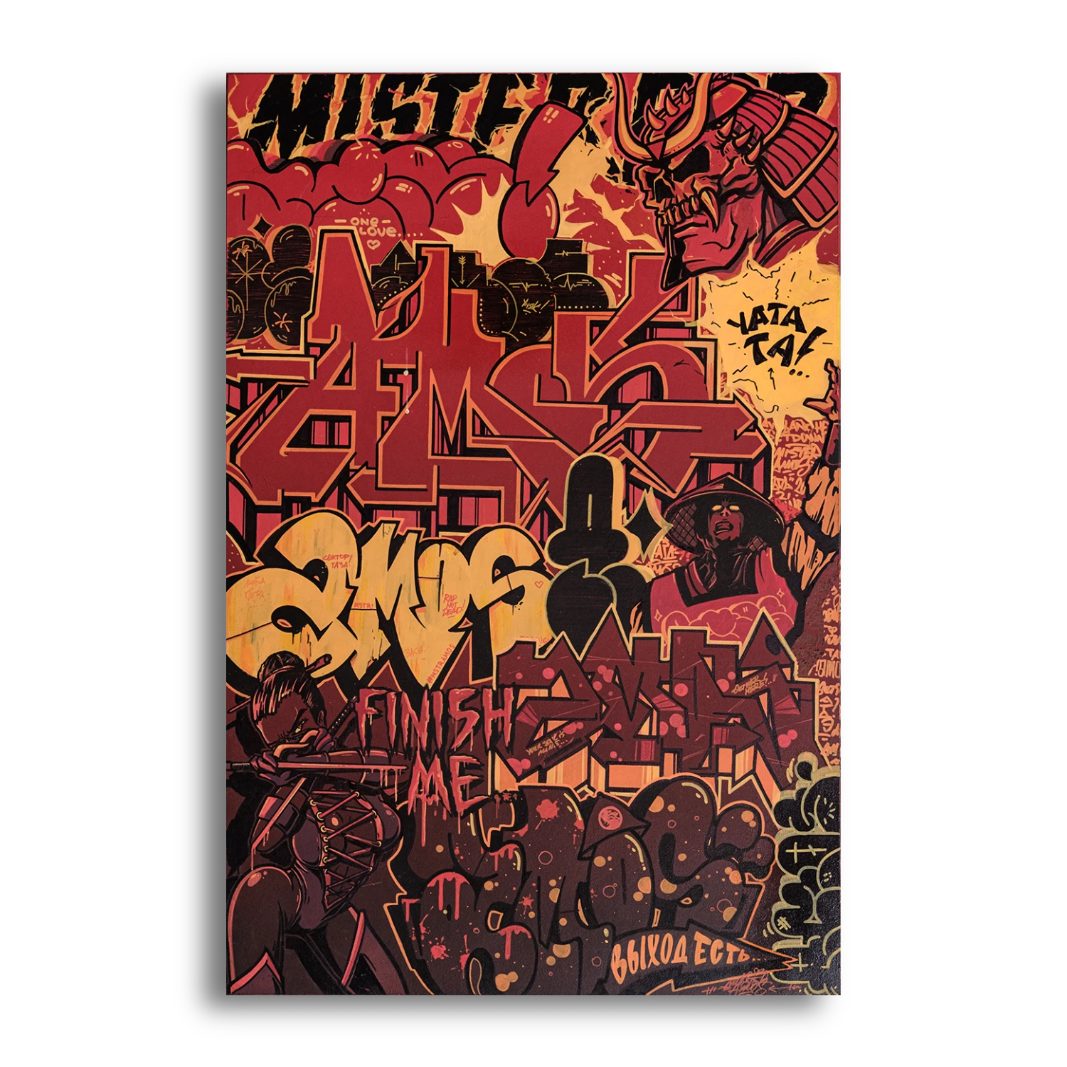 The Gaza strip street art painting by Mstr.Amos, view 1