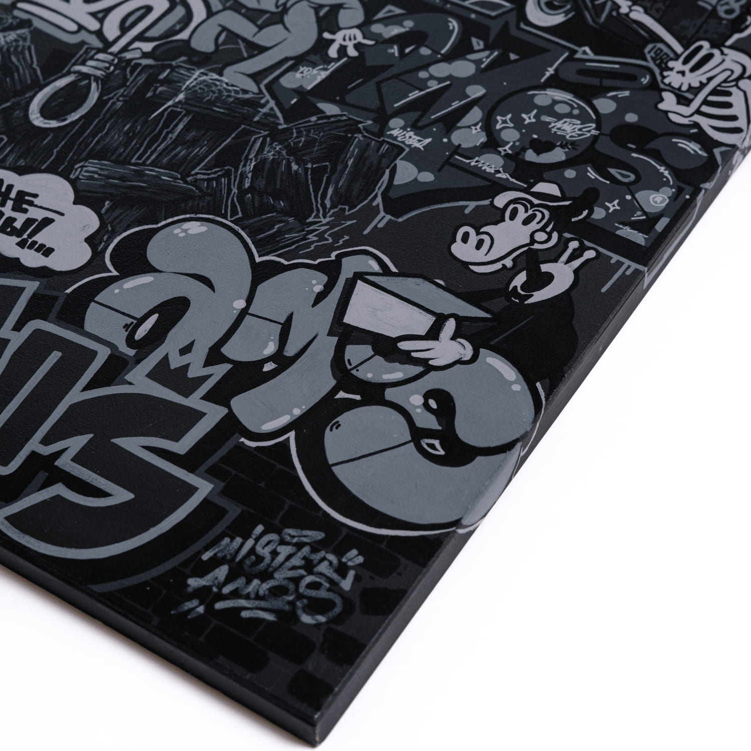 The night commotion street art painting by Mstr.Amos, view 4