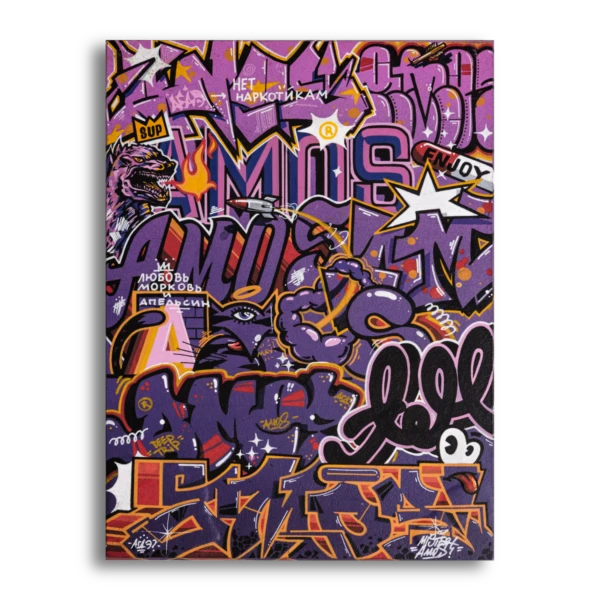 No to drugs street art painting by Mstr.Amos