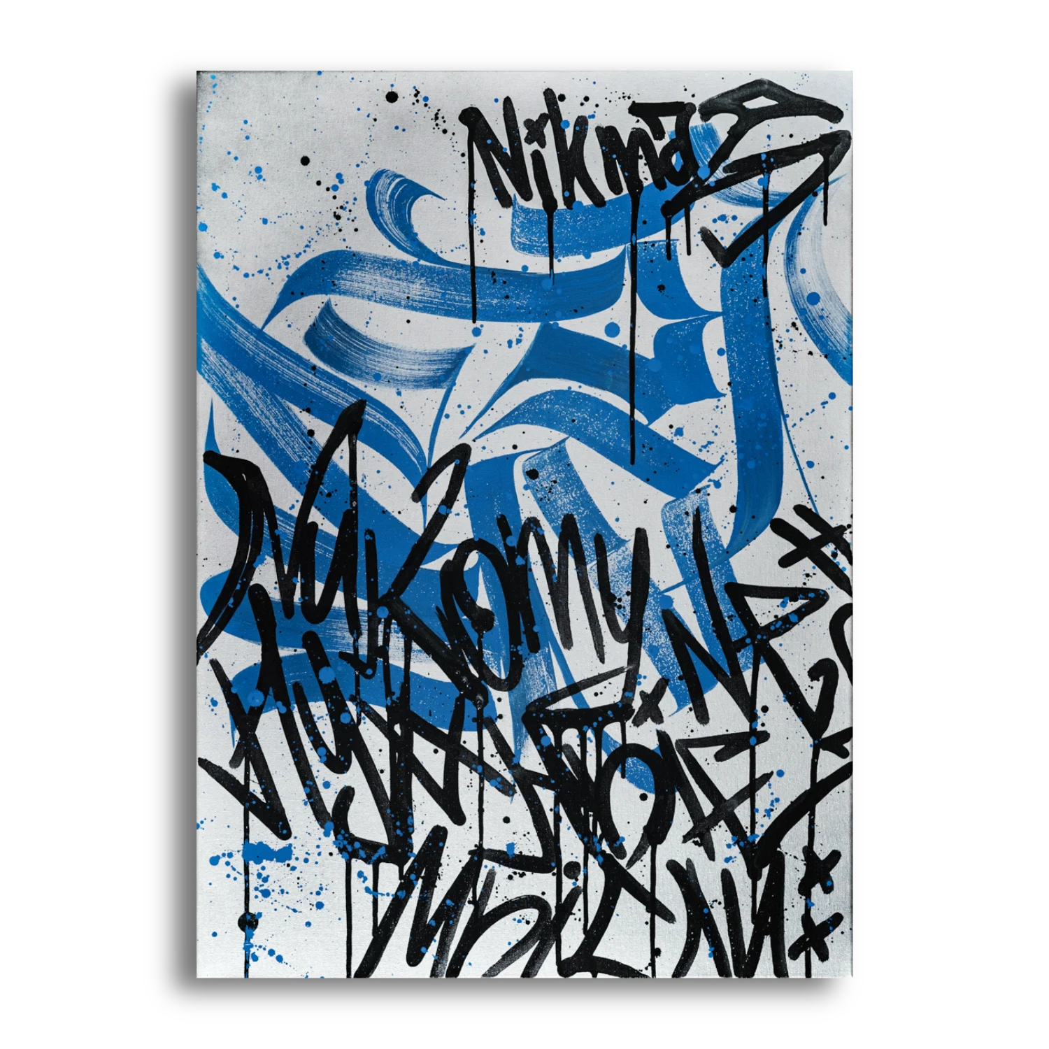 Unnecessary thoughts for anyone street art painting by Nikmas, view 1