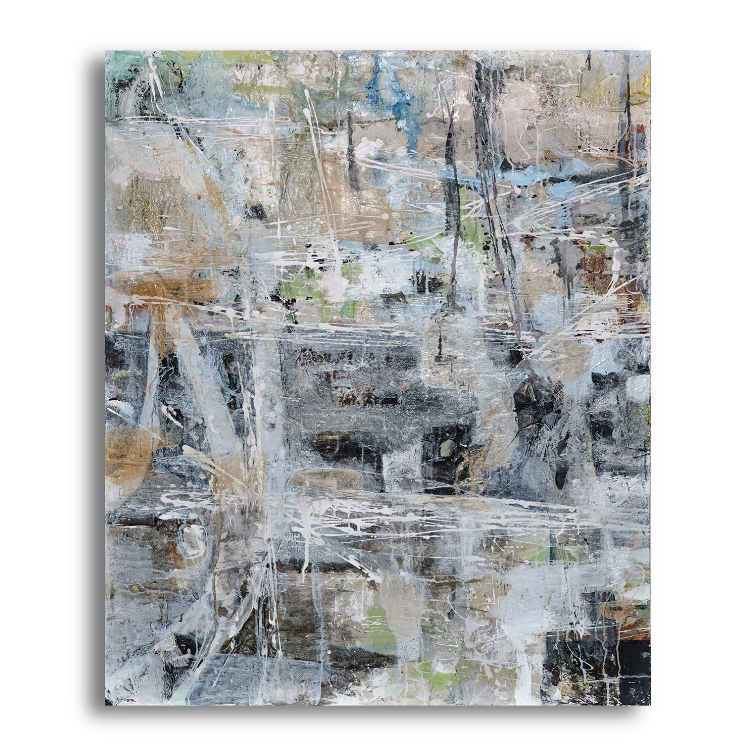 Stone City (Left Panel) street art painting by Nina Lepshey, view 1