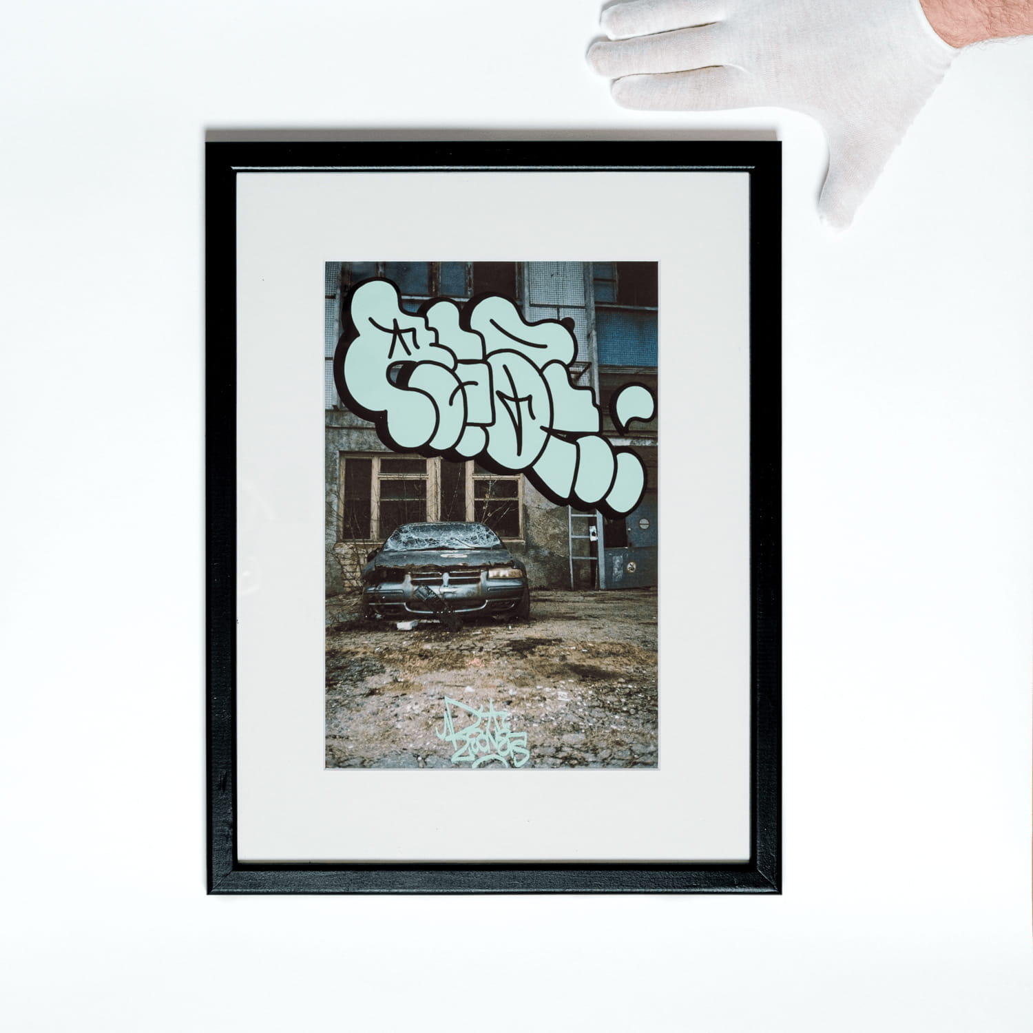 Abandoned Car street art painting by REON, view 6