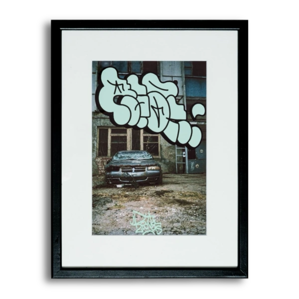 Abandoned Car street art painting by REON