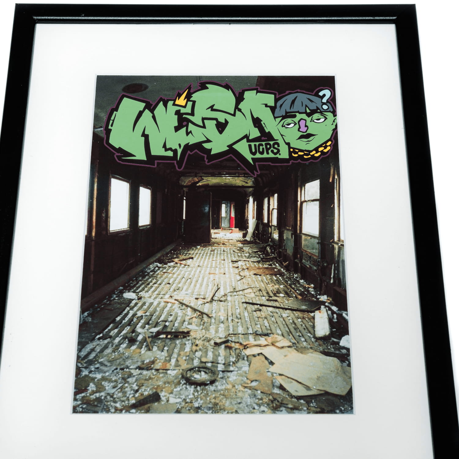 Abandoned Train Car, graffiti by Wesko street art painting by REON, view 2