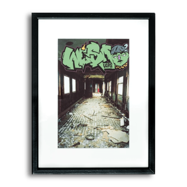 Abandoned Train Car, graffiti by Wesko street art painting by REON