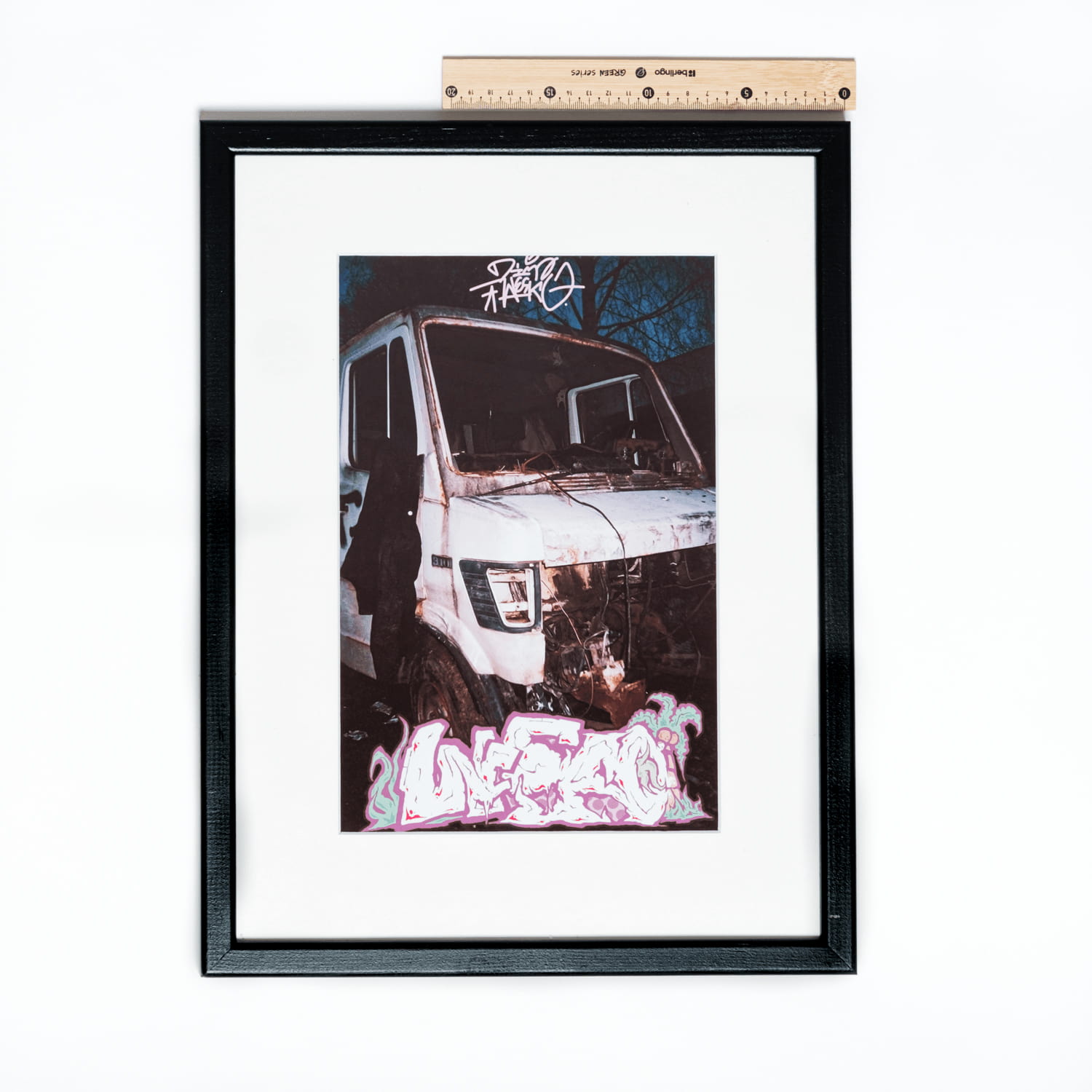 Van, graffiti by Wesko street art painting by REON, view 2