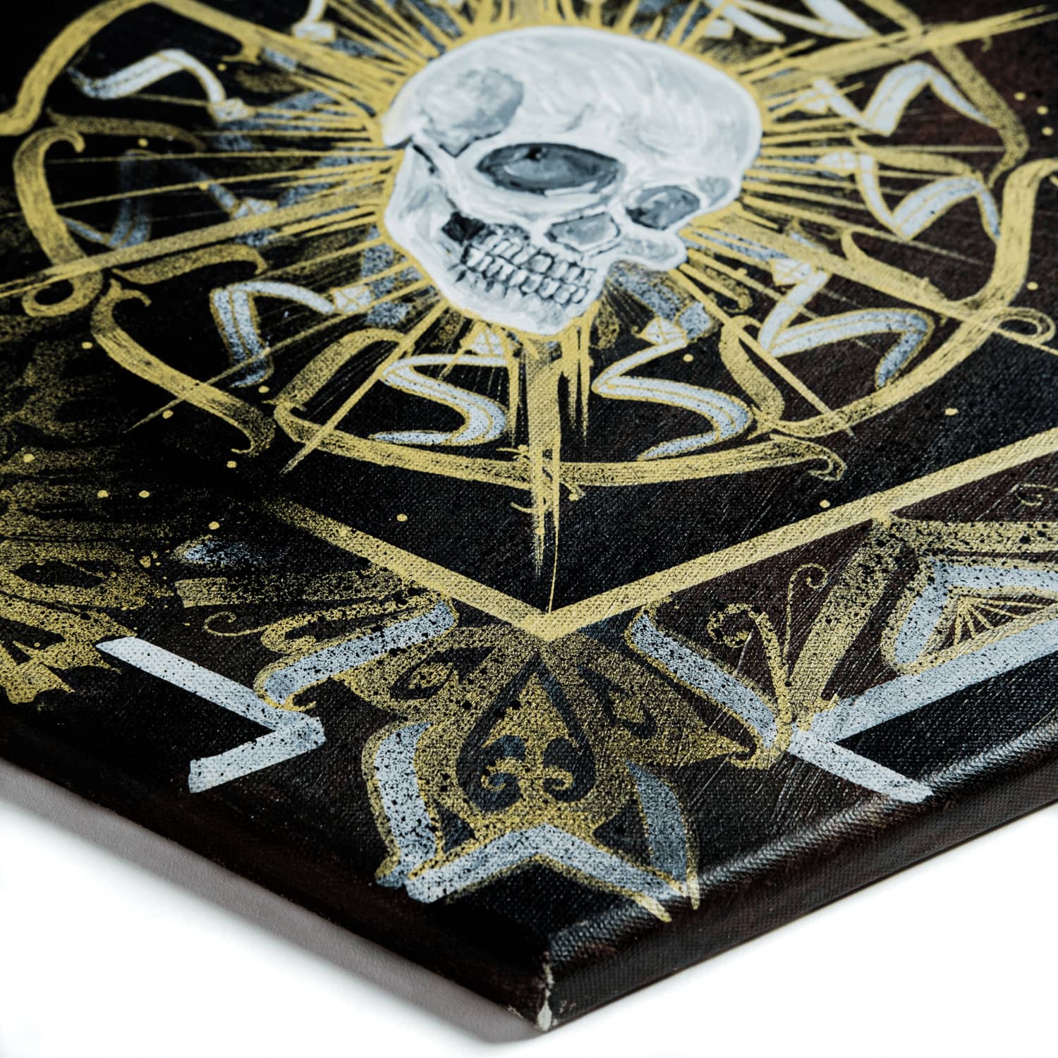 Memento mori street art painting by Richy_Art, view 3