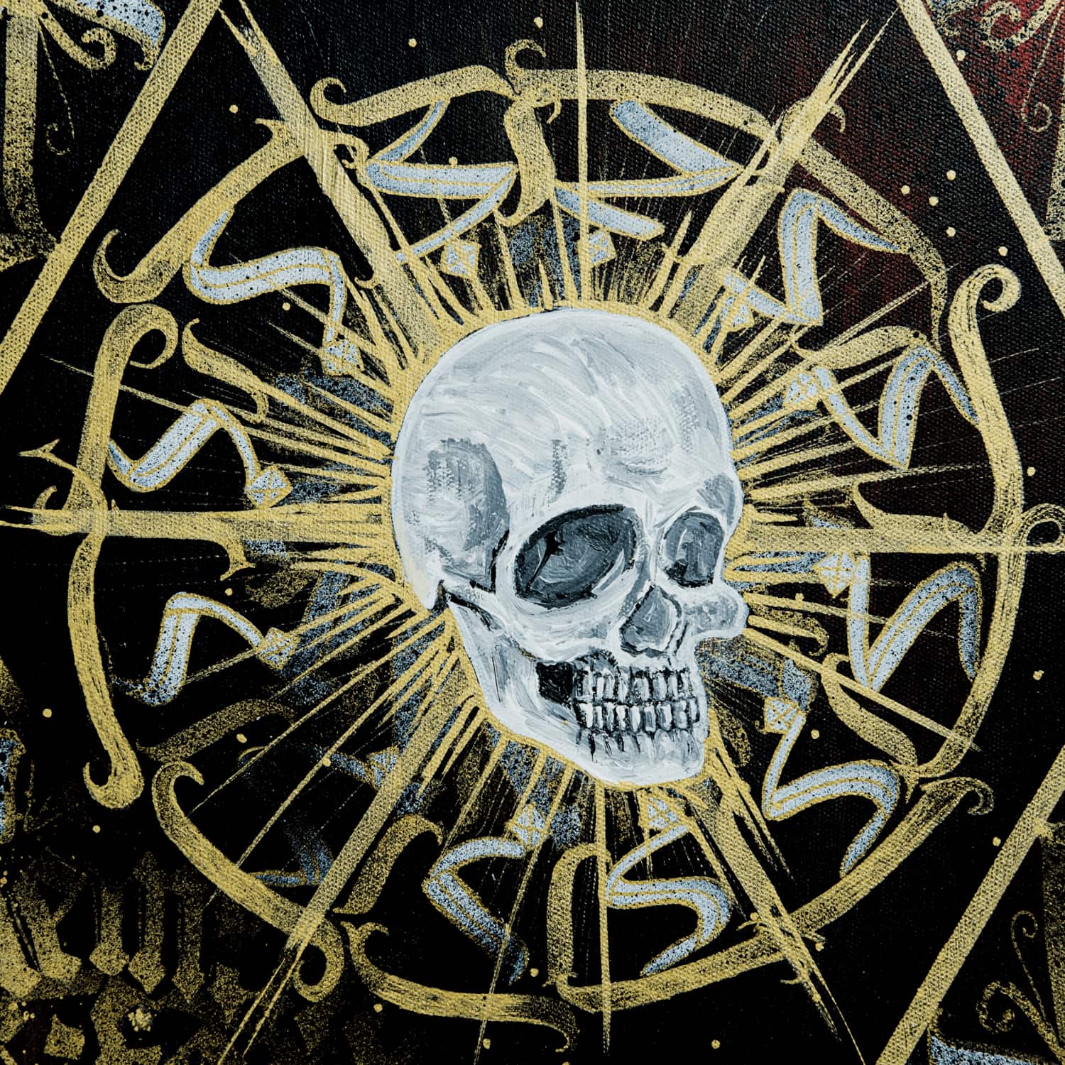 Memento mori street art painting by Richy_Art, view 4