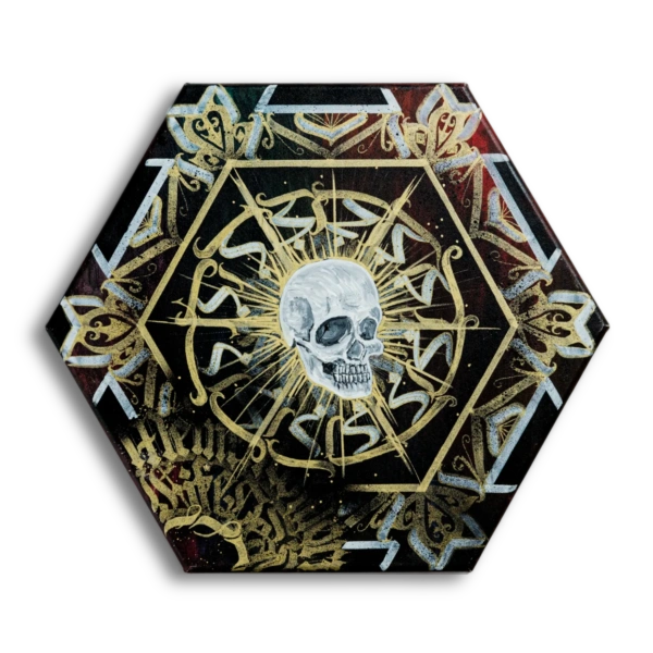 Memento mori street art painting by Richy_Art