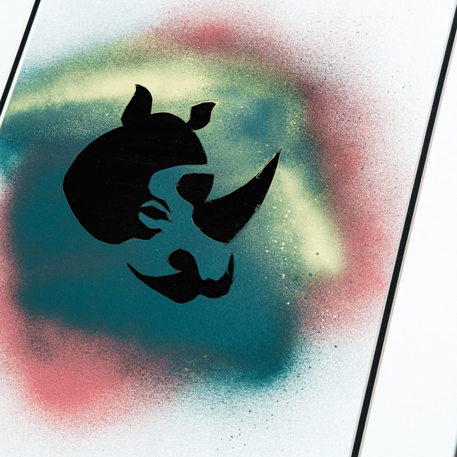 Sad Rhino street art painting by tcp375, view 3